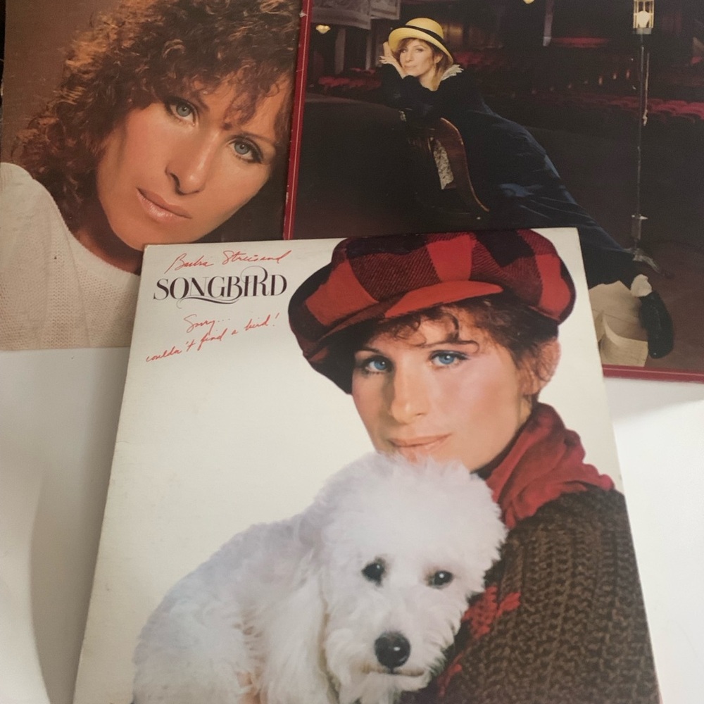 3 Barbra Streisand records ,  The Broadway Album ,Memories and songbirds vintage